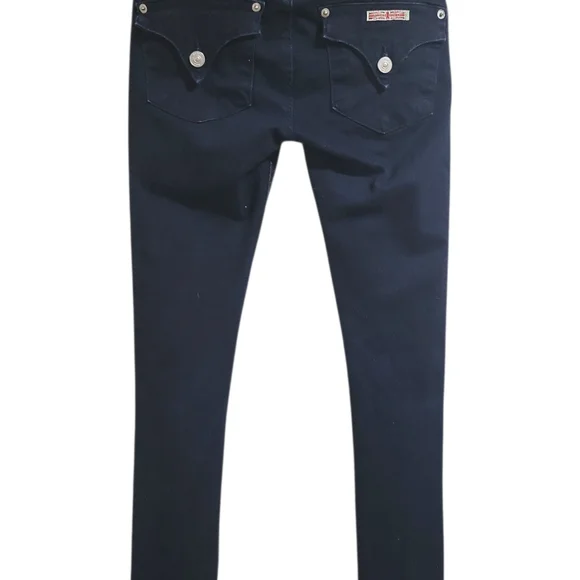 Hudson Women's Collin Vice Versa Skinny Gold Polka-Dot Denim Jeans Size 25 Dark - Picture 4 of 15